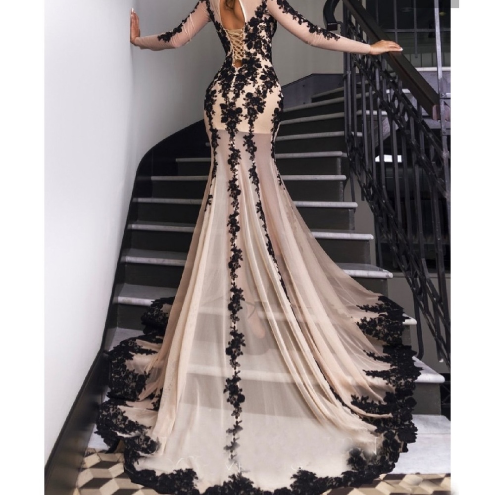Nude lace gown